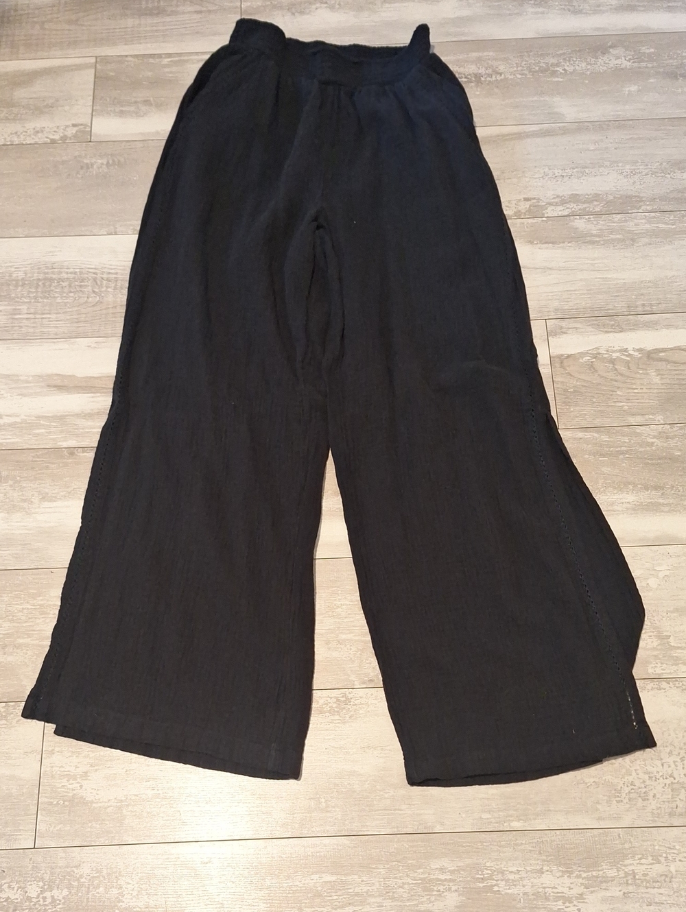 Aerie MUSLIN Black Wide-Leg COVER UP Pants